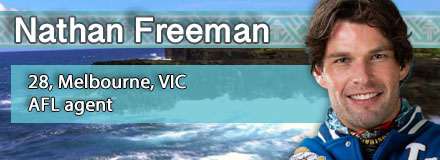 Nathan Freeman, 28, Melbourne, VIC