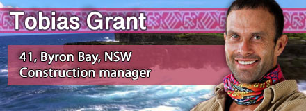 Tobias Grant, 41, Byron Bay, NSW