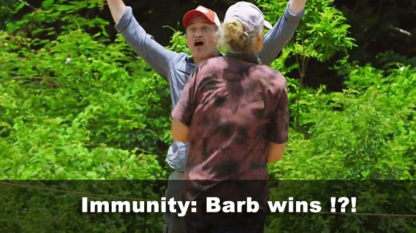 Barb wins immunity