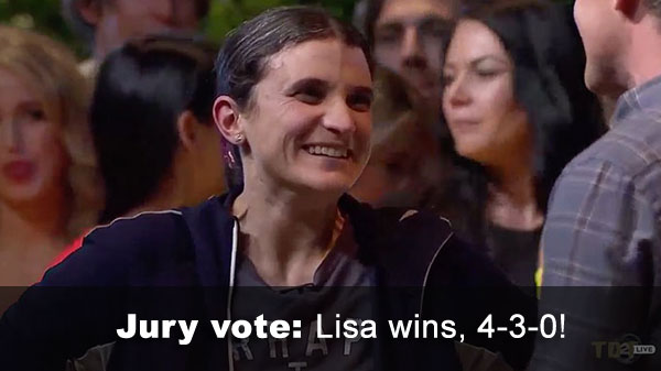 Lisa wins!