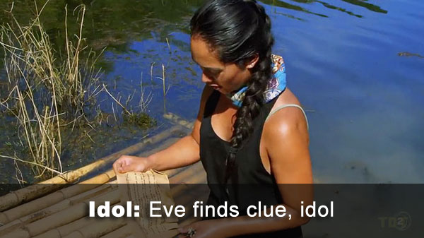 Eve finds clue, idol