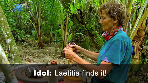 Laetitia finds idol