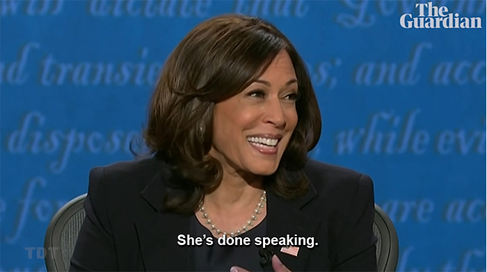 Kamala: She's done speaking