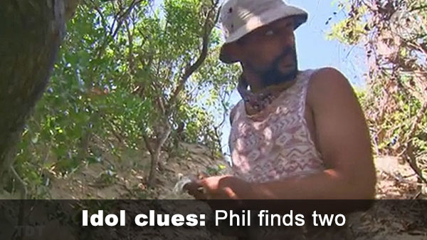 Phil finds idol clues
