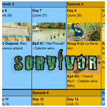 SurvivorUK 3 calendar