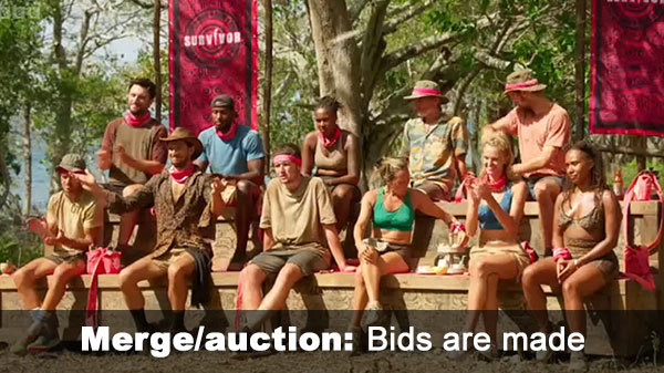 Merge, then auction