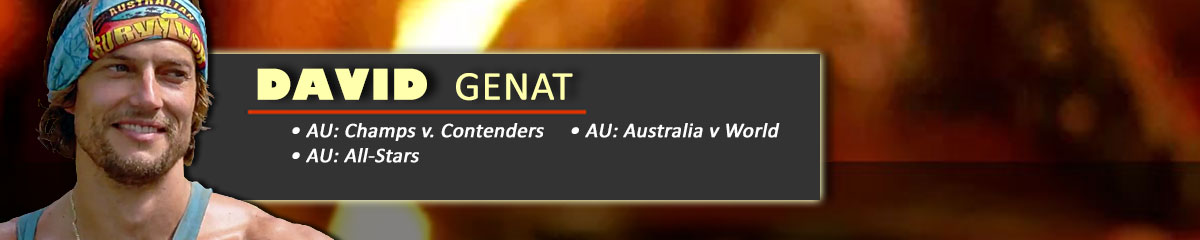 David Genat - SurvivorAU: Champions v Contenders 2, SurvivorAU: All-Stars, SurvivorAU: Australia v World